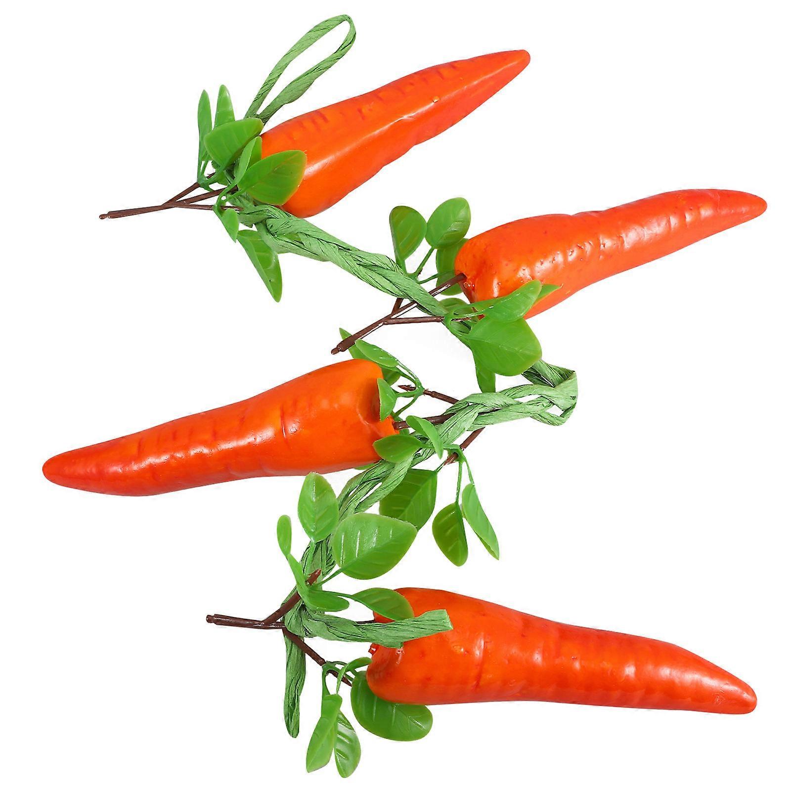Artificial Vegetables for Decoration Fake Carrot Strings 2Pcs