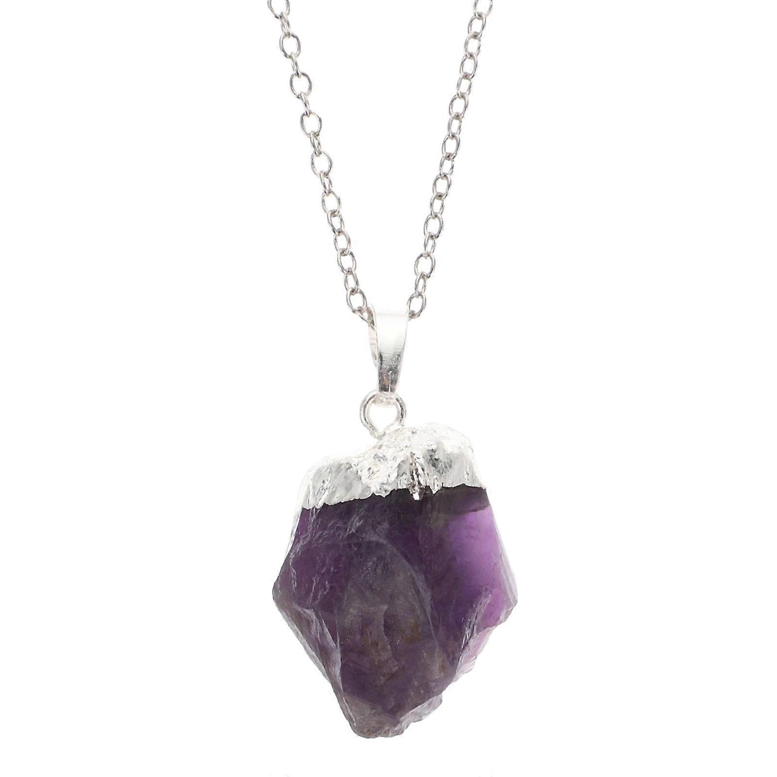 Delicate Amethyst Necklace Pendant for Decor with 4Pcs Craft Pendant Necklace