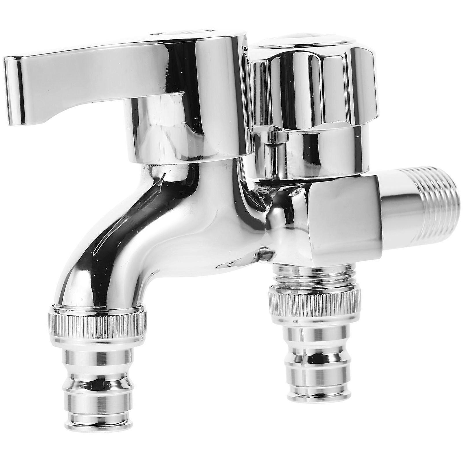 Robinet de machine à laver en alliage de zinc à double usage, 3 pièces, pour usage domestique