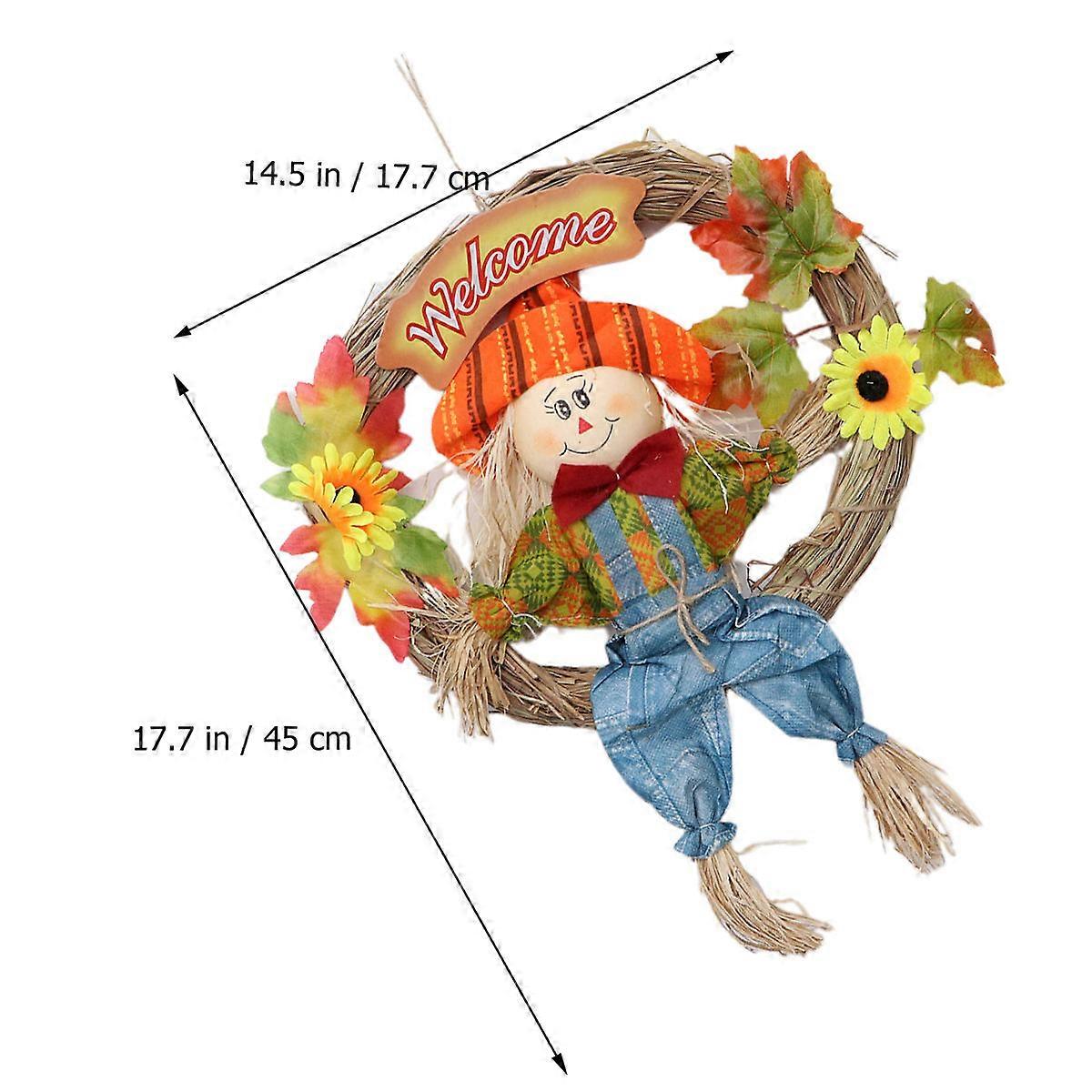 Hanging Scarecrow Ornament for Thanksgiving Decor