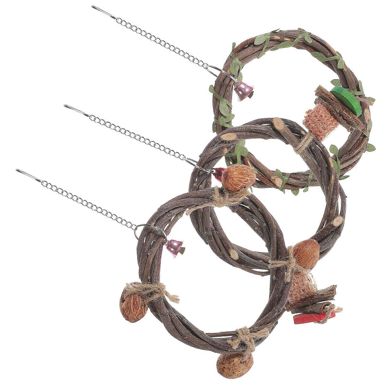 Parrot Hammock Bird Swing Toy for Pets 9Pcs Assorted Vine