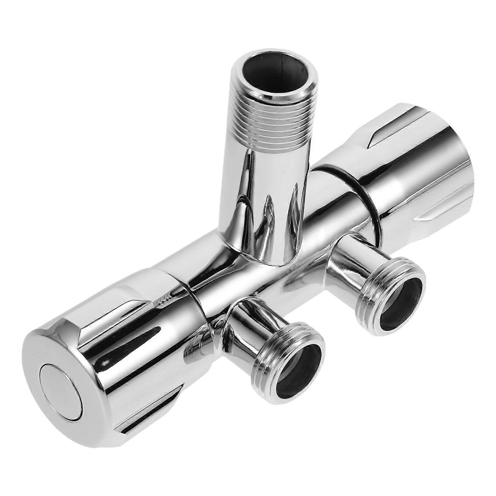 Shower Stop Valve Double Switch Outlet Angle Valve 4Pcs for Toilet