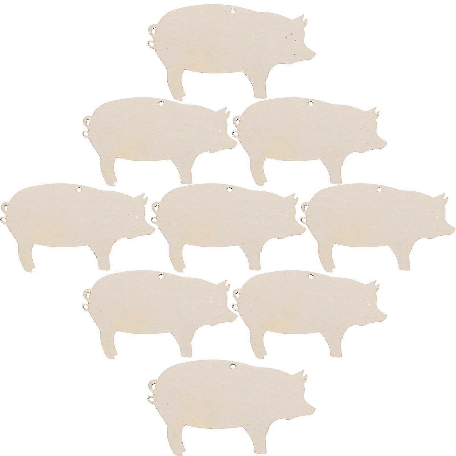 50Pcs Beige Pig Shape Label Tags for Weddings, Friends, Gift Giving, and Home Decor