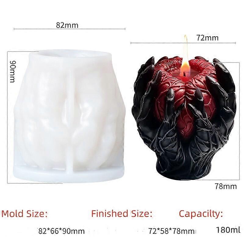 תבניות נרות לב מחזיקות תבניות נרות ליל כל הקדושים תבניות תלת מימד עשה זאת בעצמך שרף חדש