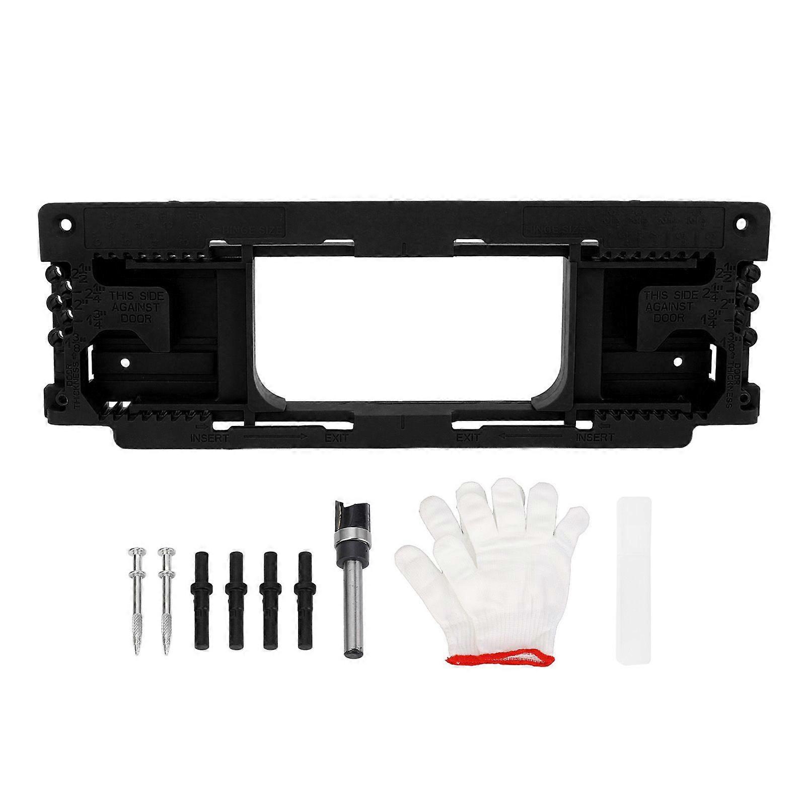 Door Jamb Hinge Jig Kit Mortise Template for Router 2-1/2in to 6in 8 Hinge Sizes 1-3/8in to 2-1/2in 5 Door Thickness