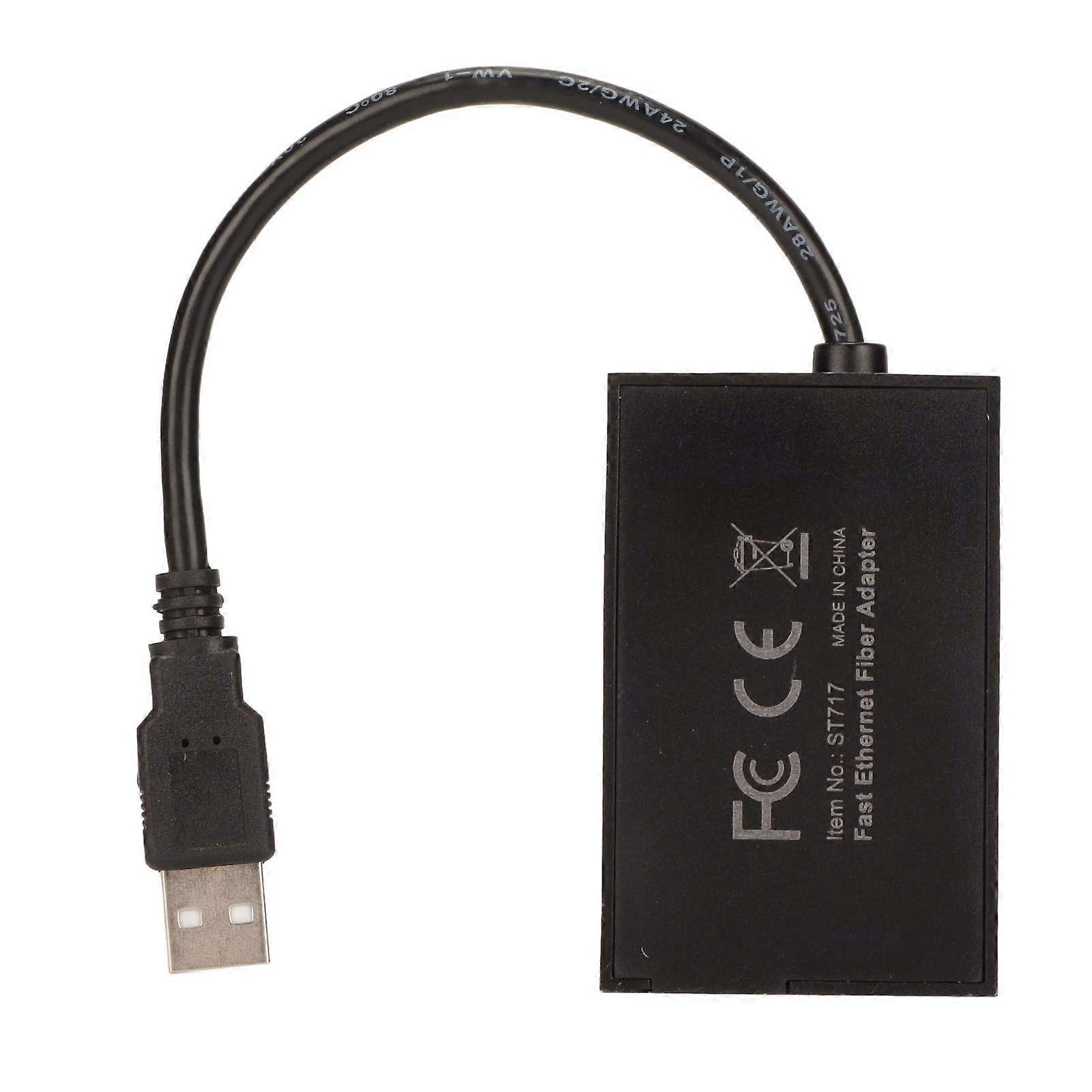 100M Ethernet Server Adapter High Speed Power Saving Mode USB2.0 Port Single Optical Port SFP Adapter for Desktop Computers