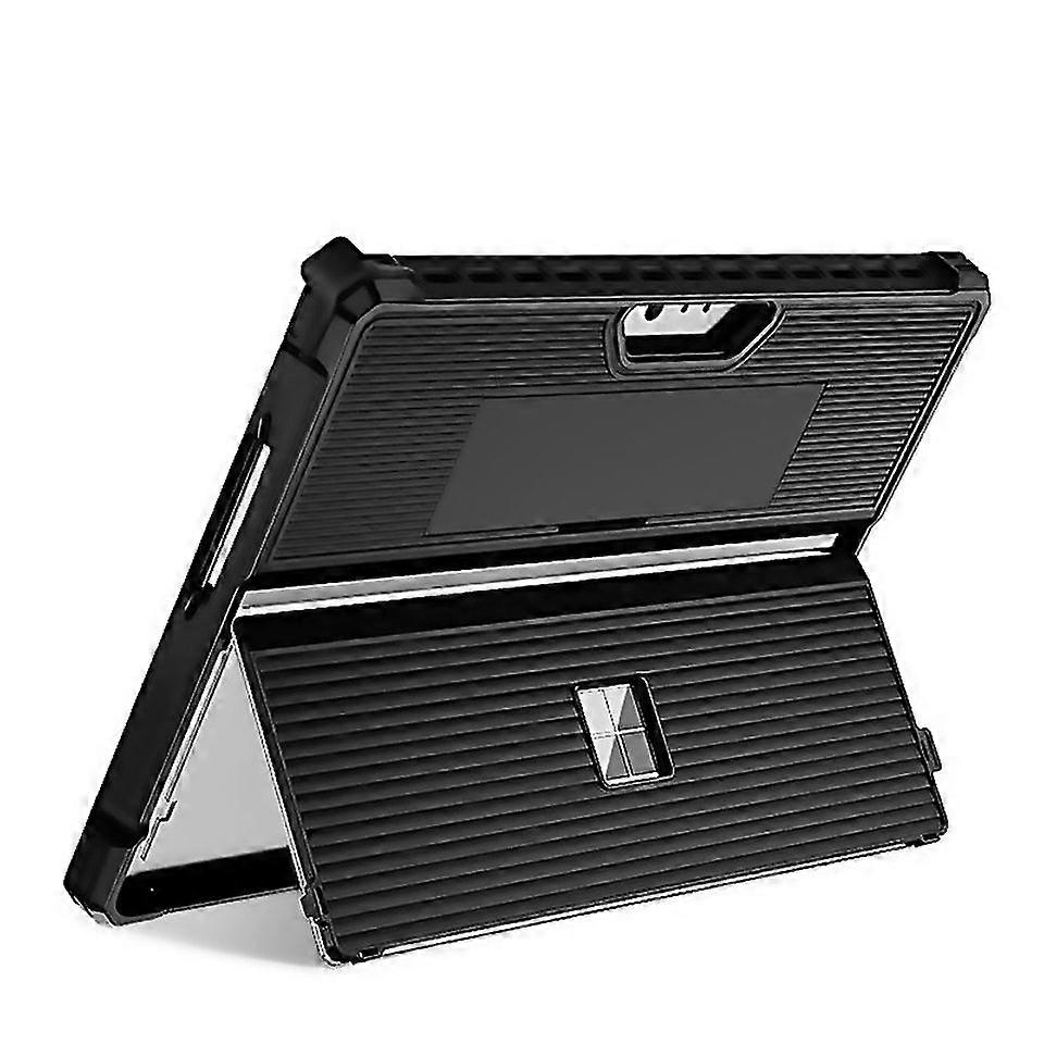 For Microsoft Surface Pro 8 Striped Hollow Tablet Case With Holder Cover