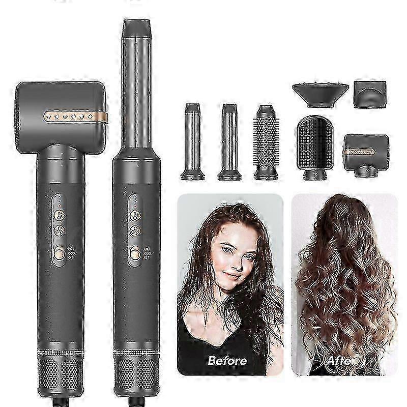 Enhanced 7-in-1 Hair Styling Kit: Automatic Curl, Straighten, & Dry with 1400w Power2025