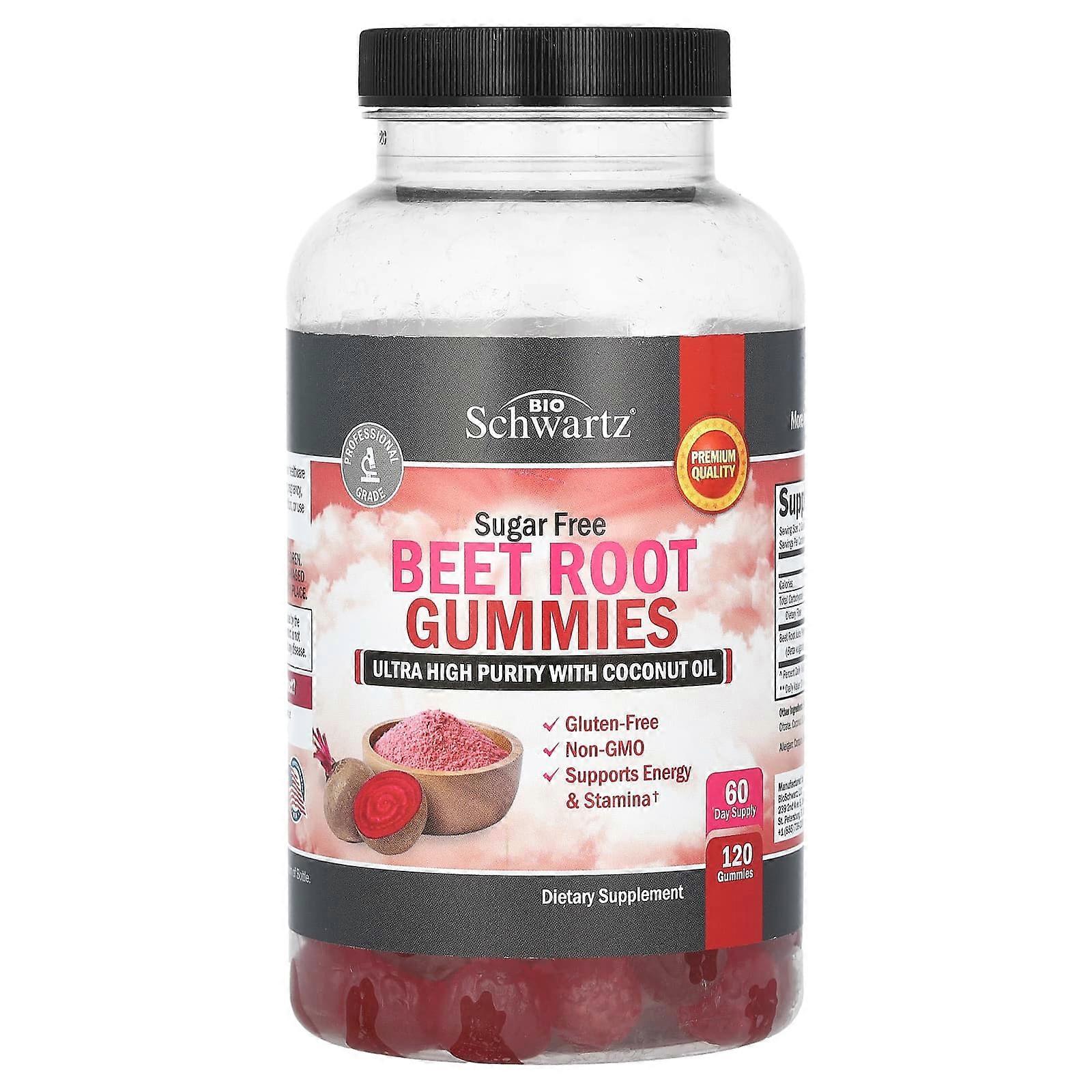 Beet Root Gummies, Sugar Free, 120 Gummies