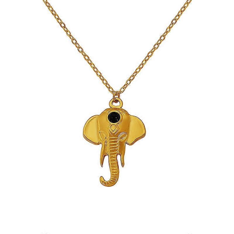 Náhrdelník s přívěskem slona, ​​série zvířat, jednoduchý módní stylový řetízek na obojek