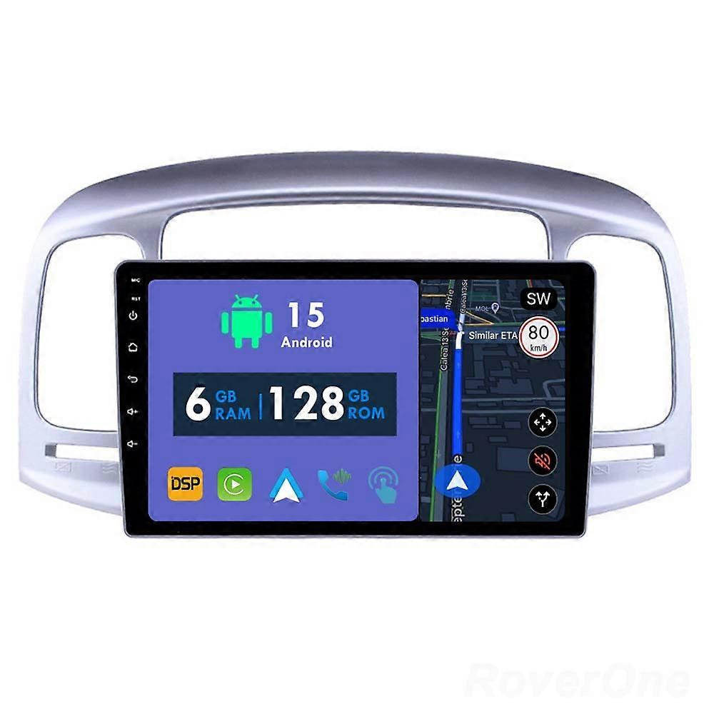 Car Radio 6G+128G CarPlay GPS Navigation Head Unit for Hyundai Accent 3 2006 - 2011 Android Auto Bluetooth Stereo Touch Screen