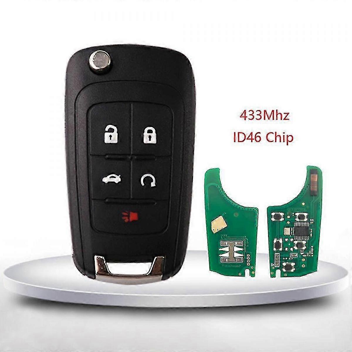 433Mhz 2/3 Buttons Car Remote Key Transponder Chip ID46 For Opel Vauxhall Astra J Corsa E Insignia Zafira C 2009-2016