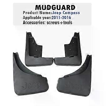 Solliciteer VOOR JEEP Compass 2011 2012 2013 2014 2015 2016 Spatlappen Spatbord Spatbord Spatlappen Auto Accessoires Voor Achter 4 STUKS