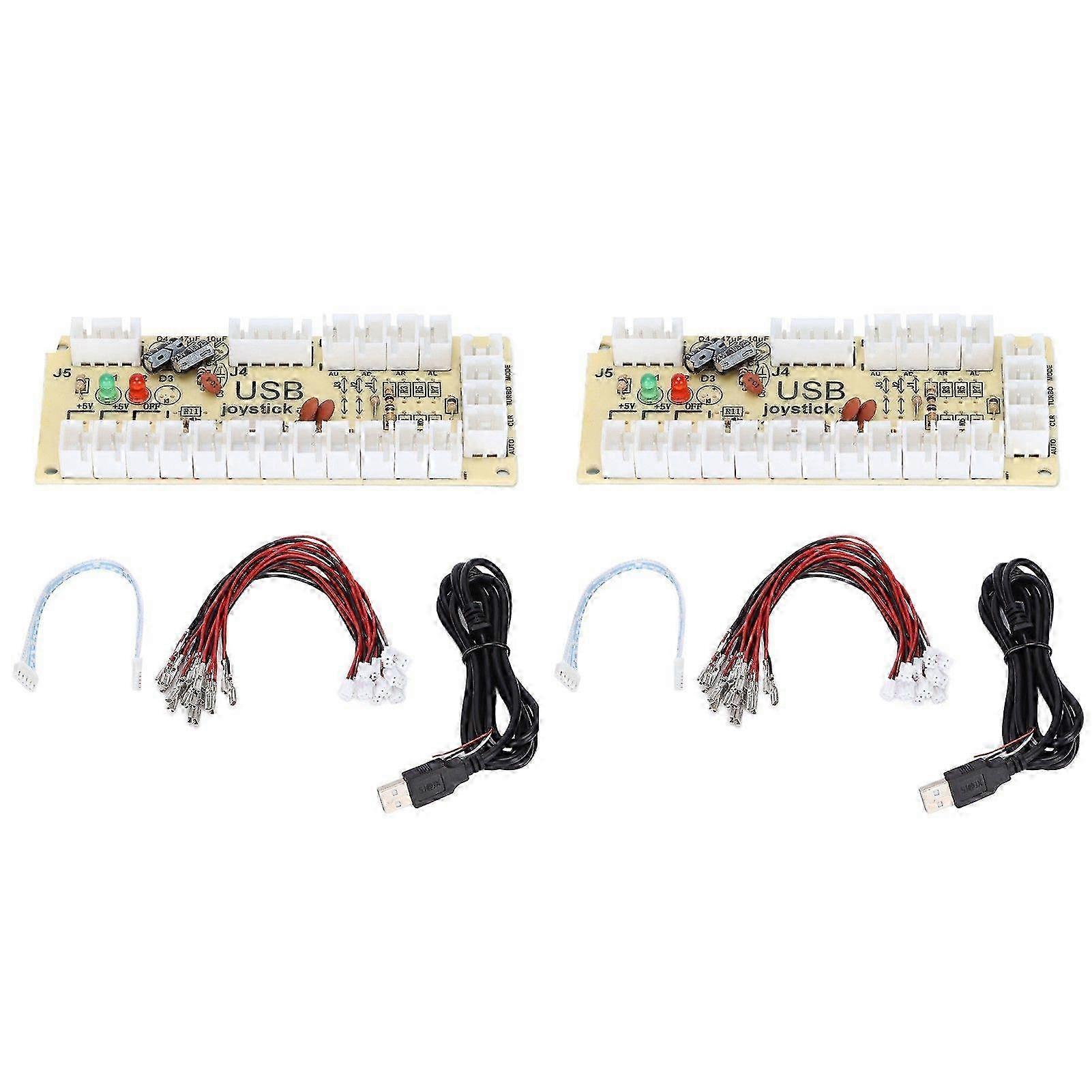 Arcade Game Controller USB Encoder Zero Delay USB to Joystick Button for PC for MAME for Raspberry Pi RetroQM070913 (Double)