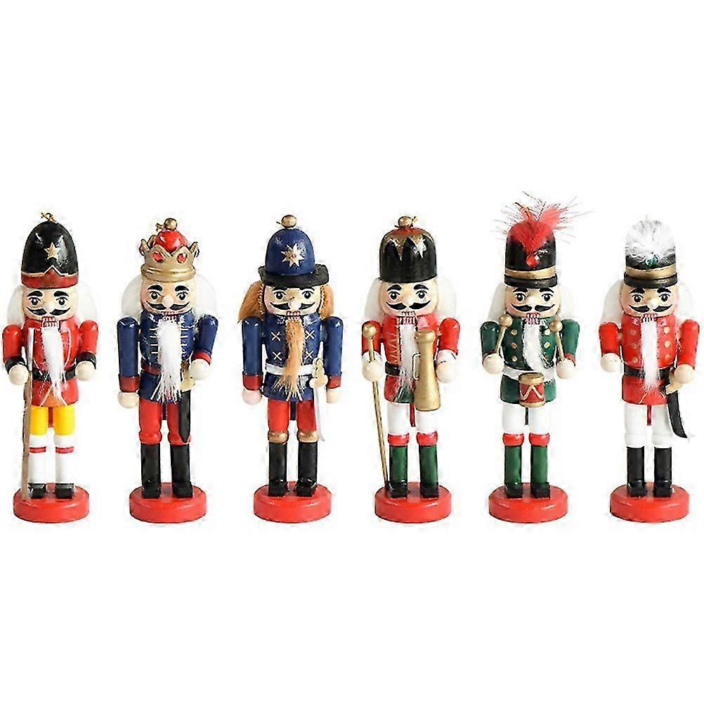 6 Pcs Nutcracker Decoration Nutcracker Soldier Table Decor Nutcracker King Figures