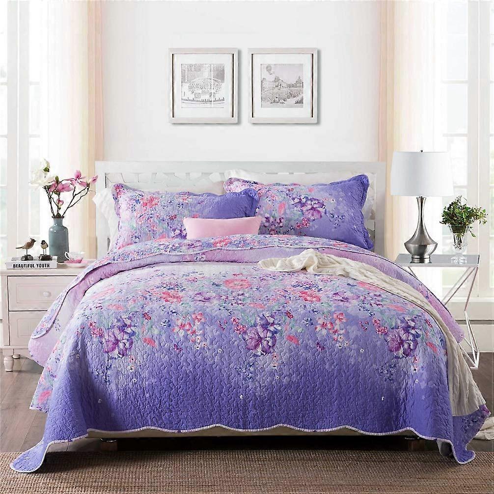 Quilted Bedspread 230 x 250 cm Double Sofa Bed, Extra Soft and Breathable, Printed Quilted Pattern