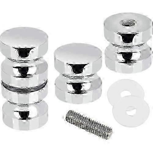 AURA Shower Screen Handle For Bathroom, Rust Resistant Double-Sided Handle, Elegant Design Shower Knob For Glass Door (2 Pack Silver)