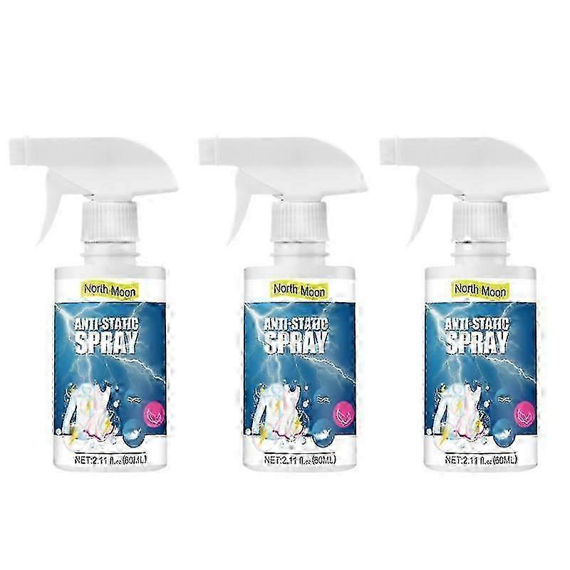 New Pack of Anti-Static Spray for Clothes - 3 in 1 Long-Lasting Static Remover with Anti-Wrinkle Effect & All-Day Protection