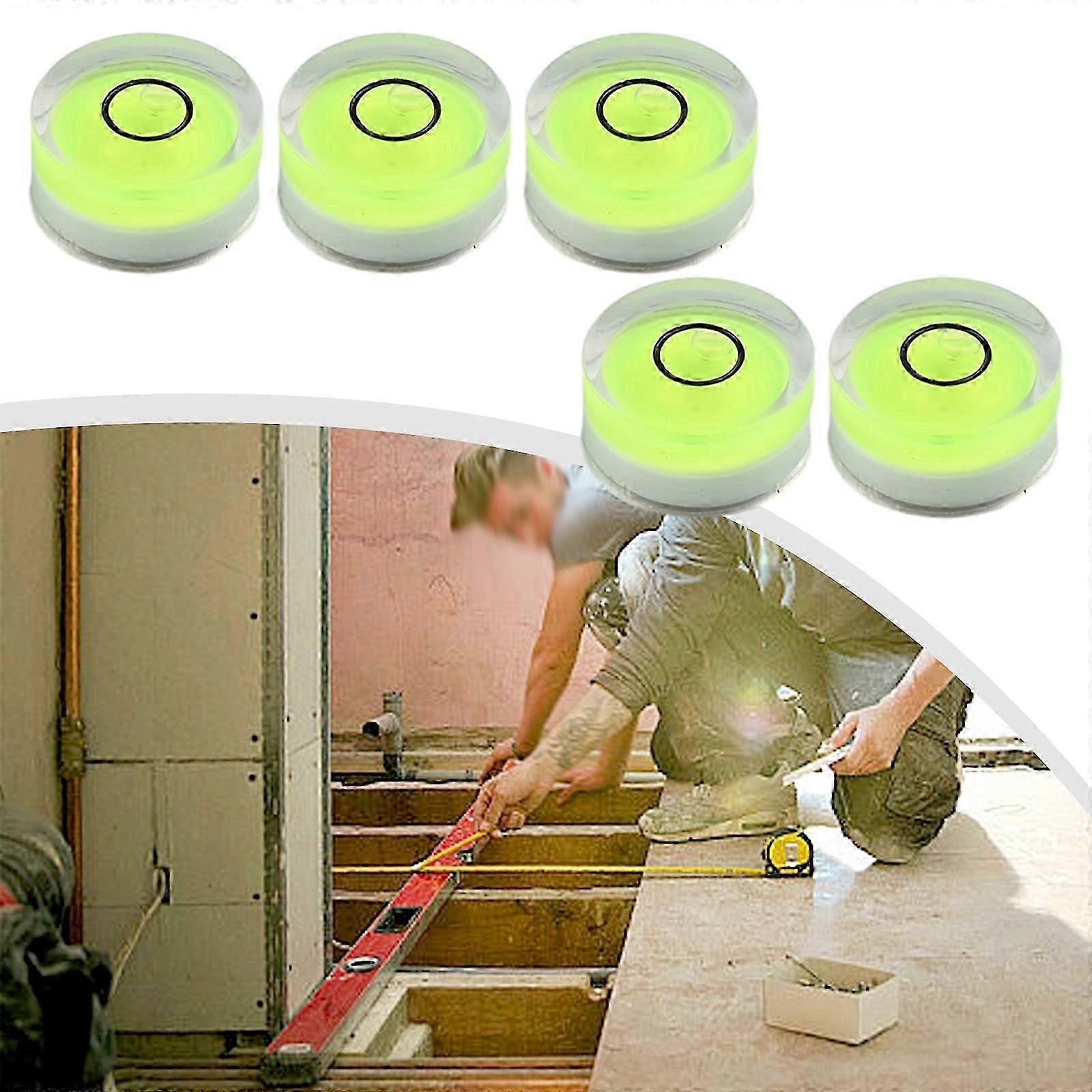 5Pcs Round Bubble Level Accuracy Horizontal Precision Bubble Level For Adjusted Water As Bubble Show Level Measuring Instrument