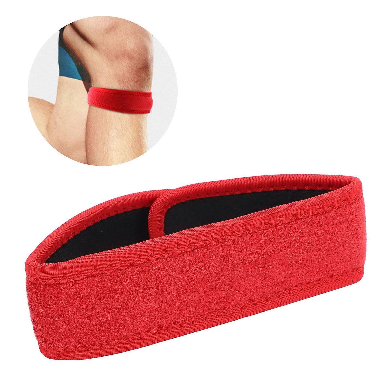 Patella Tendon Knee Strap Soreness Relief Compression Patella Stabilizer Knee Support Brace for Hiking Soccer Basketball Running Tendonitis Red 