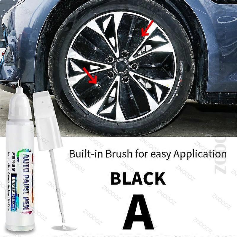 2 stk. for BYD SEAL utbedringslakk felgreparasjonssett rask og enkel reparasjon av riper i hjul felgmaling for bilfelgreparasjon sølvsvart