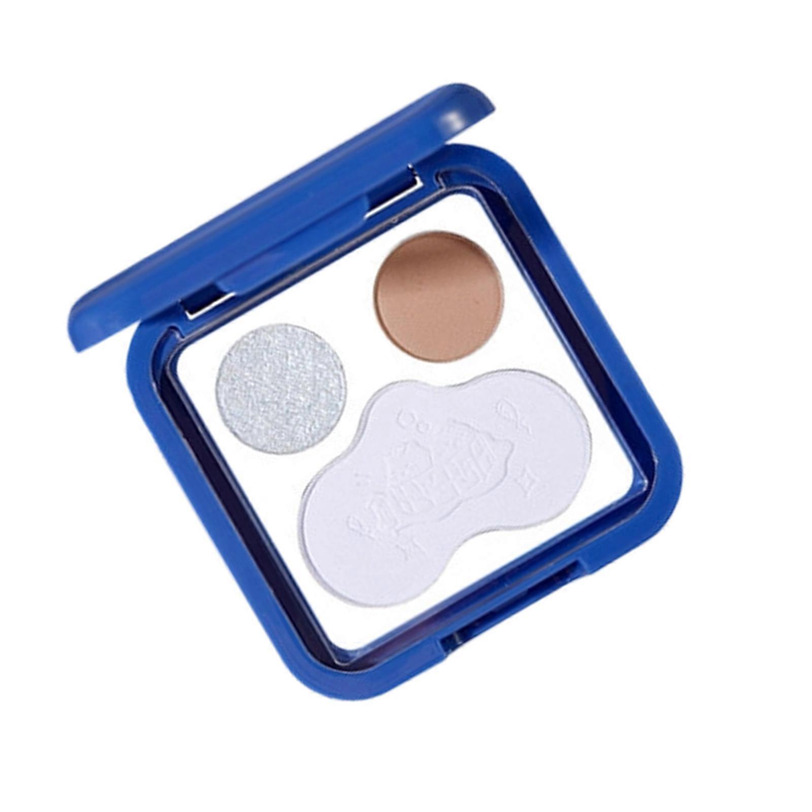 Contouring Highlighter Blush Compact Natural Finish Cheekbone Definition Matte Brown Shimmering Gold 3 Shade Palette Multicolor