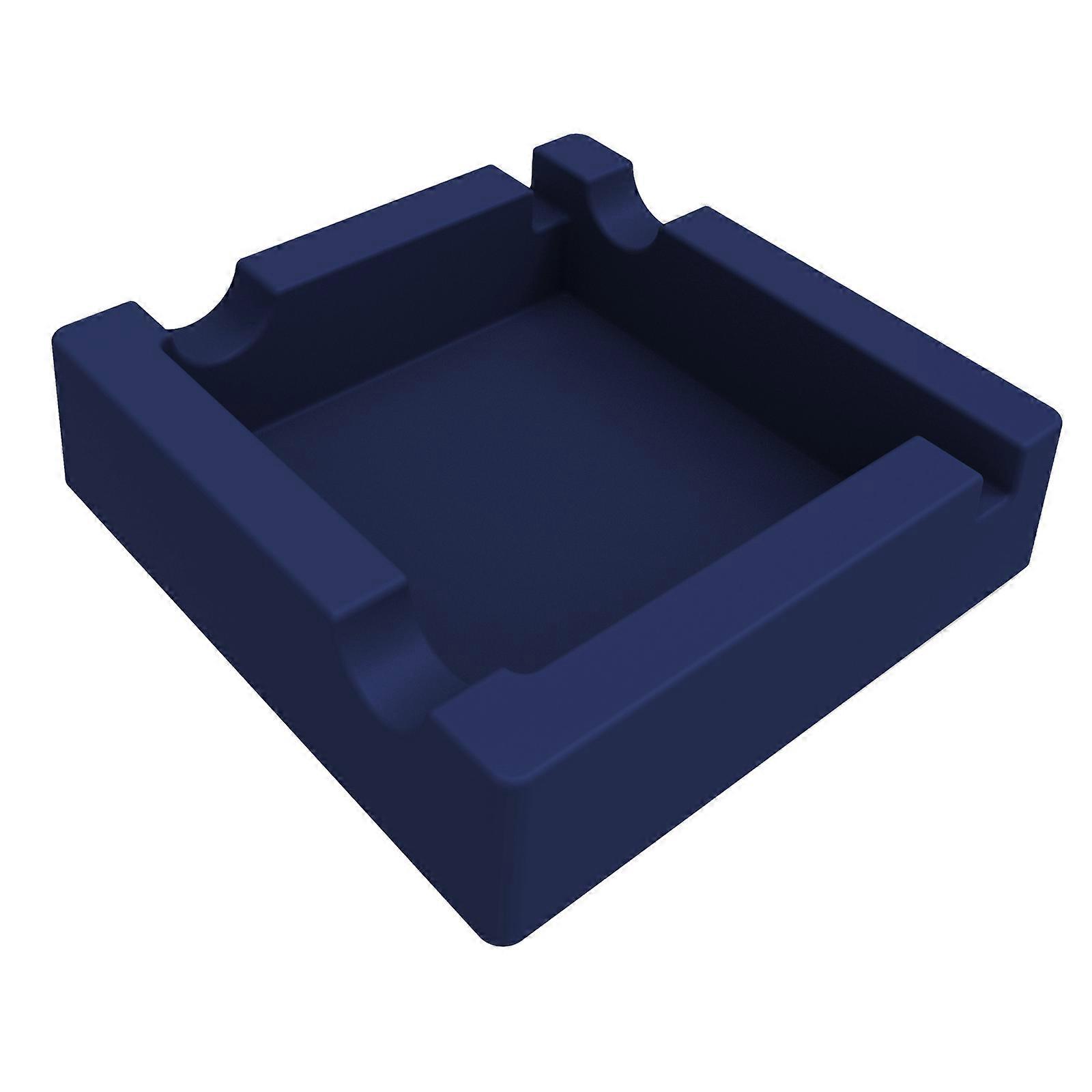 Multipurpose Silicone Phone Stand Support Ashtray Combination Foldable Design for Secure Device Placement Smoky Disposal  Navy blue