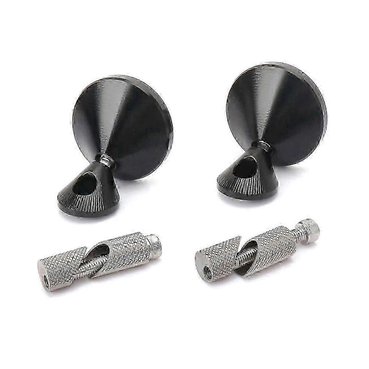 Motorcycle Accessories Handlebar End Mirror Side Rotation Black