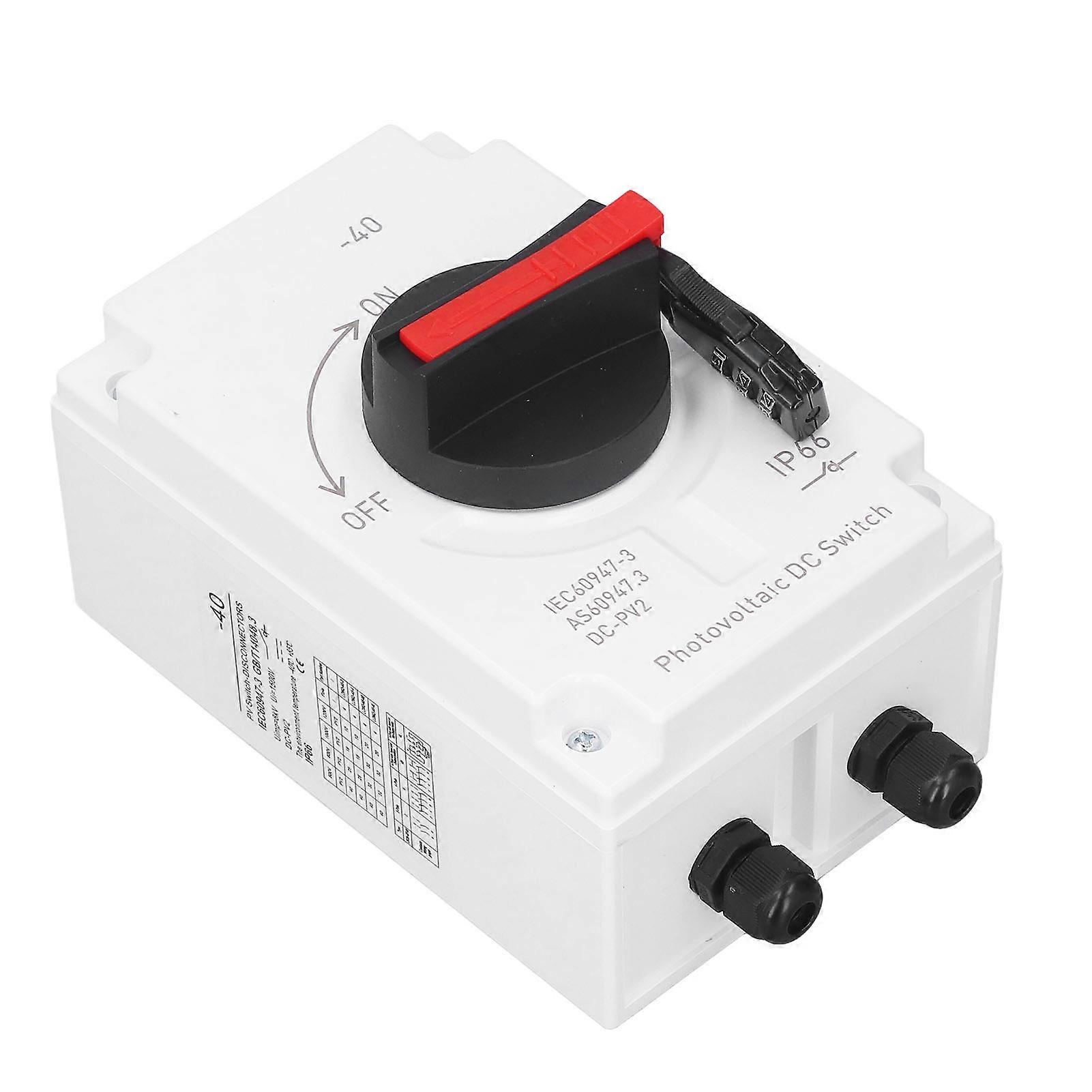 DC1200V 32A Photovoltaic Isolator Disconnect Switch Solar PV Changeover Switch IP66 Waterproof