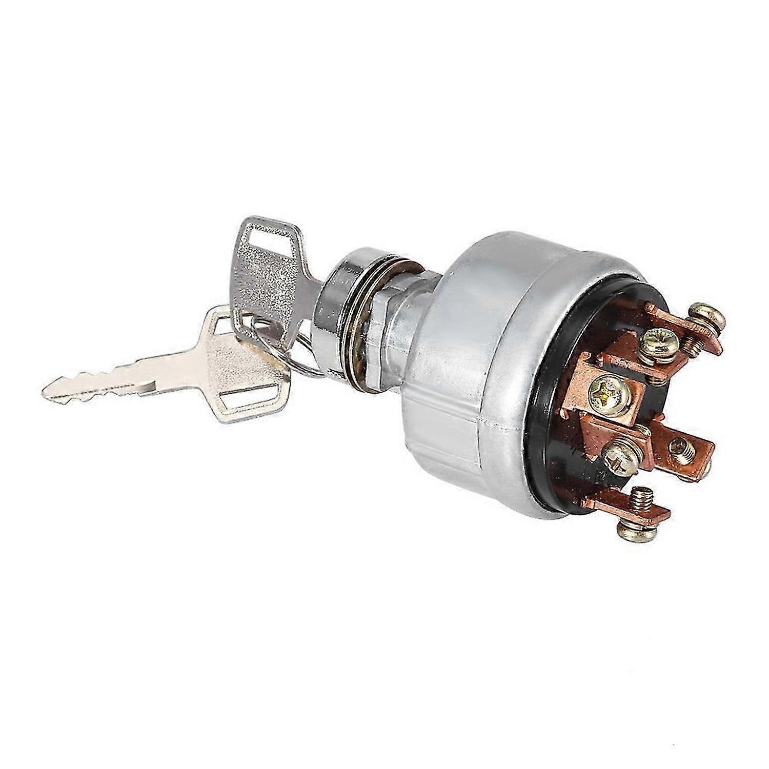 For Kobelco SK200-3 SK200-5 SK120-5 Ignition Starter Switch with 6 Terminal Wire Digger 2 Keys