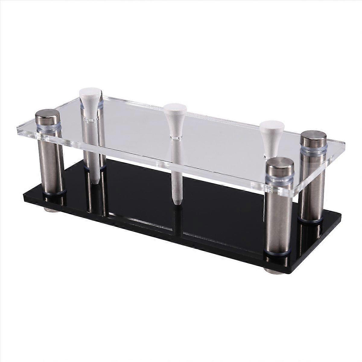 حامل عرض كرة الجولف الاكريليك يحمل 3 كرات جولف 3 محملات جولف مدرجة ملحقات الجولف