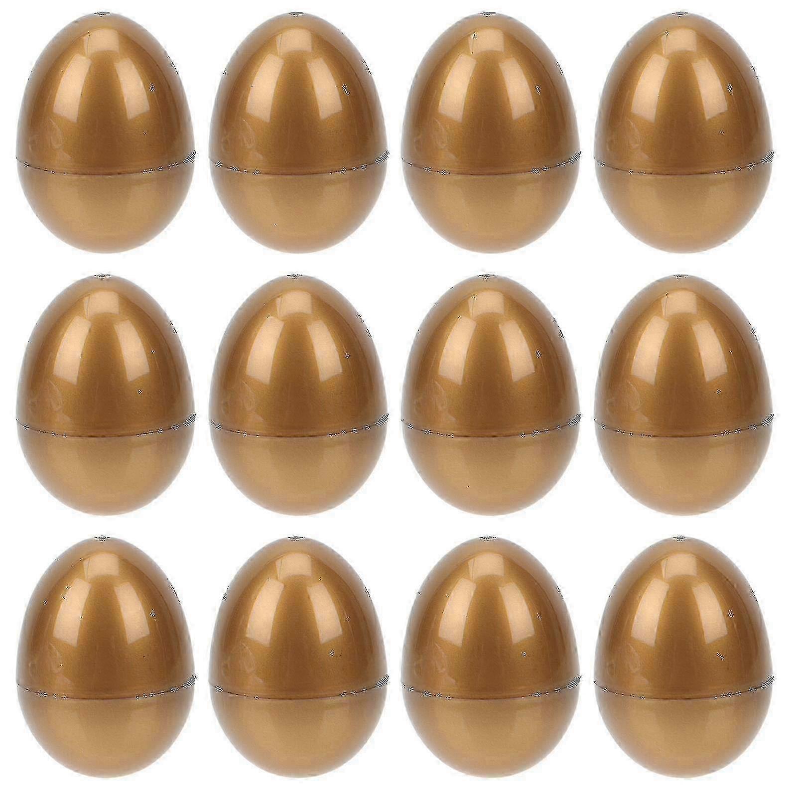 12 Pcs Empty Easter Eggs Plastic Easter Eggs Toys Candy Gift Wrapping Eggshells Easter Decors