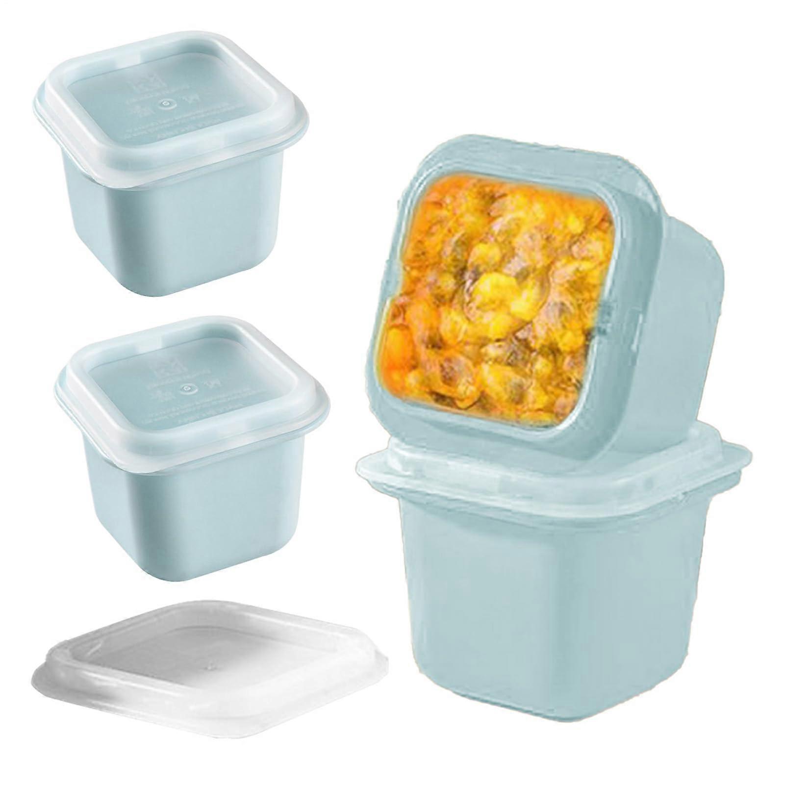 Whiskey Ice Molds Ice Block Mold With Lid 4Cavity Silicone Molds Easy Release Blue For Parties Beverages Coffee Whisky