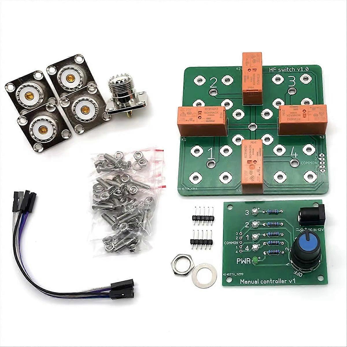 4:1 Coax Remote Antenna Switch SO-239 with Manual Controller