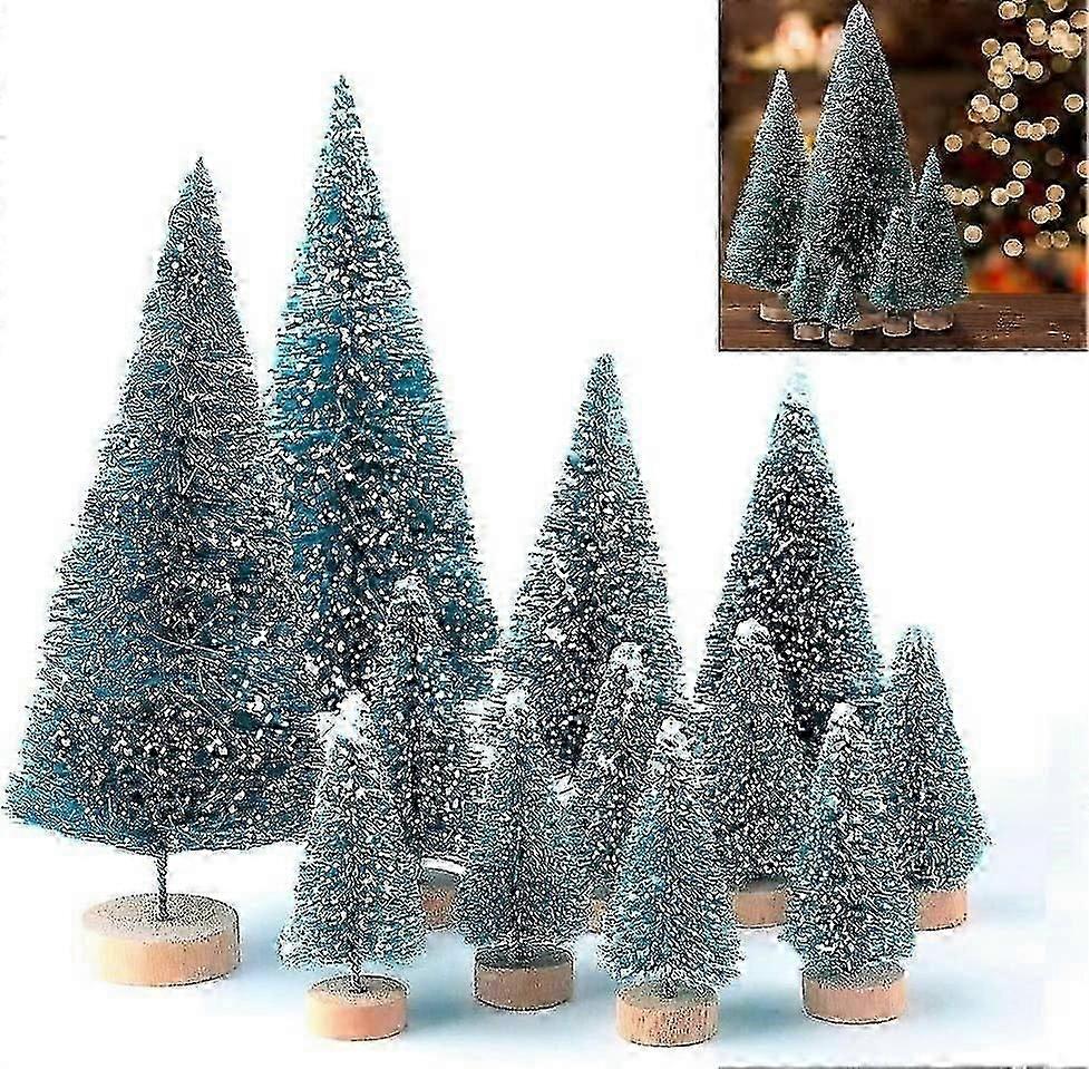 Mini Model Christmas Tree Desktop Ornament DIY Decorative Model 28 Pieces