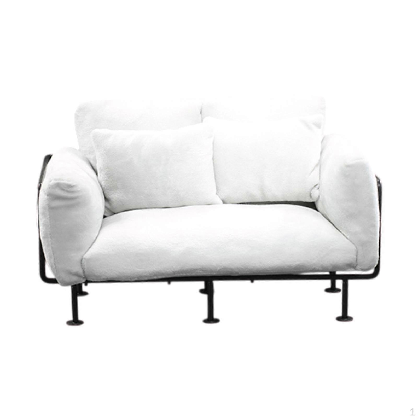 1/6 Dollhouse Double Sofa for Scene and Home Display