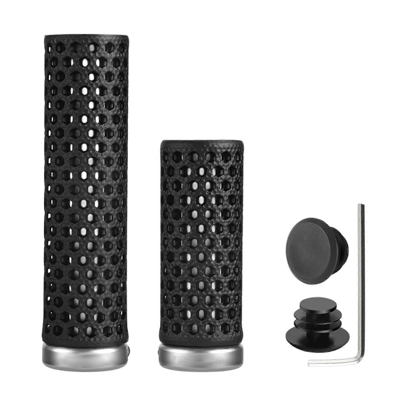 2pcs Große Pad Fahrräder Lenkerabdeckung Mountainbike Fahrräder Lenkergriff für Mountainbiken und Pendeln Schwarz Silber