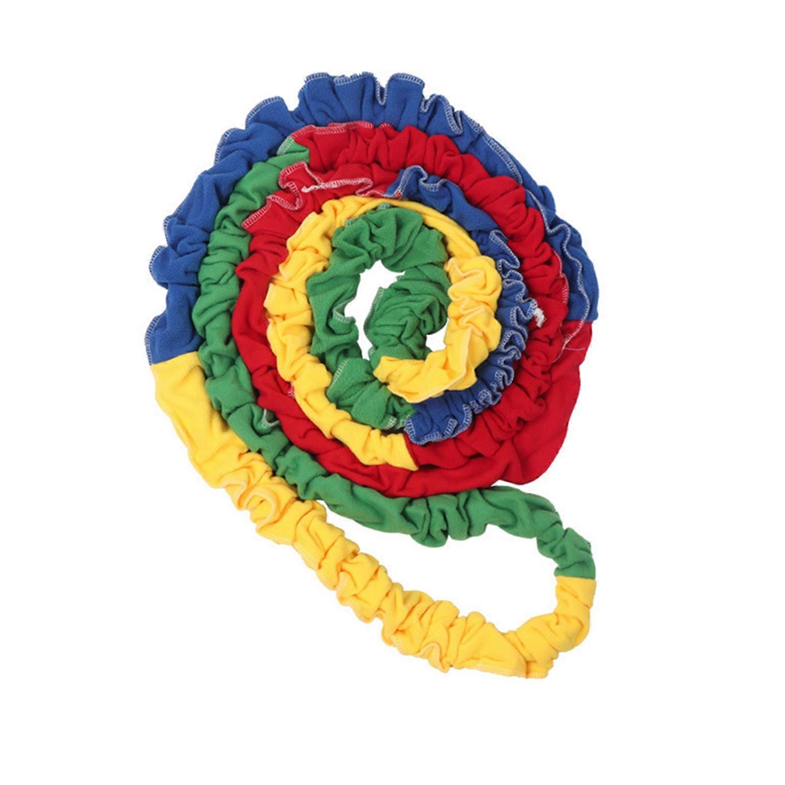 Elastic Band Teamwork Training Rope Rainbow Color Exercise Loop For Team Building And Kindergarten Kids Fitness Activity Multicolor