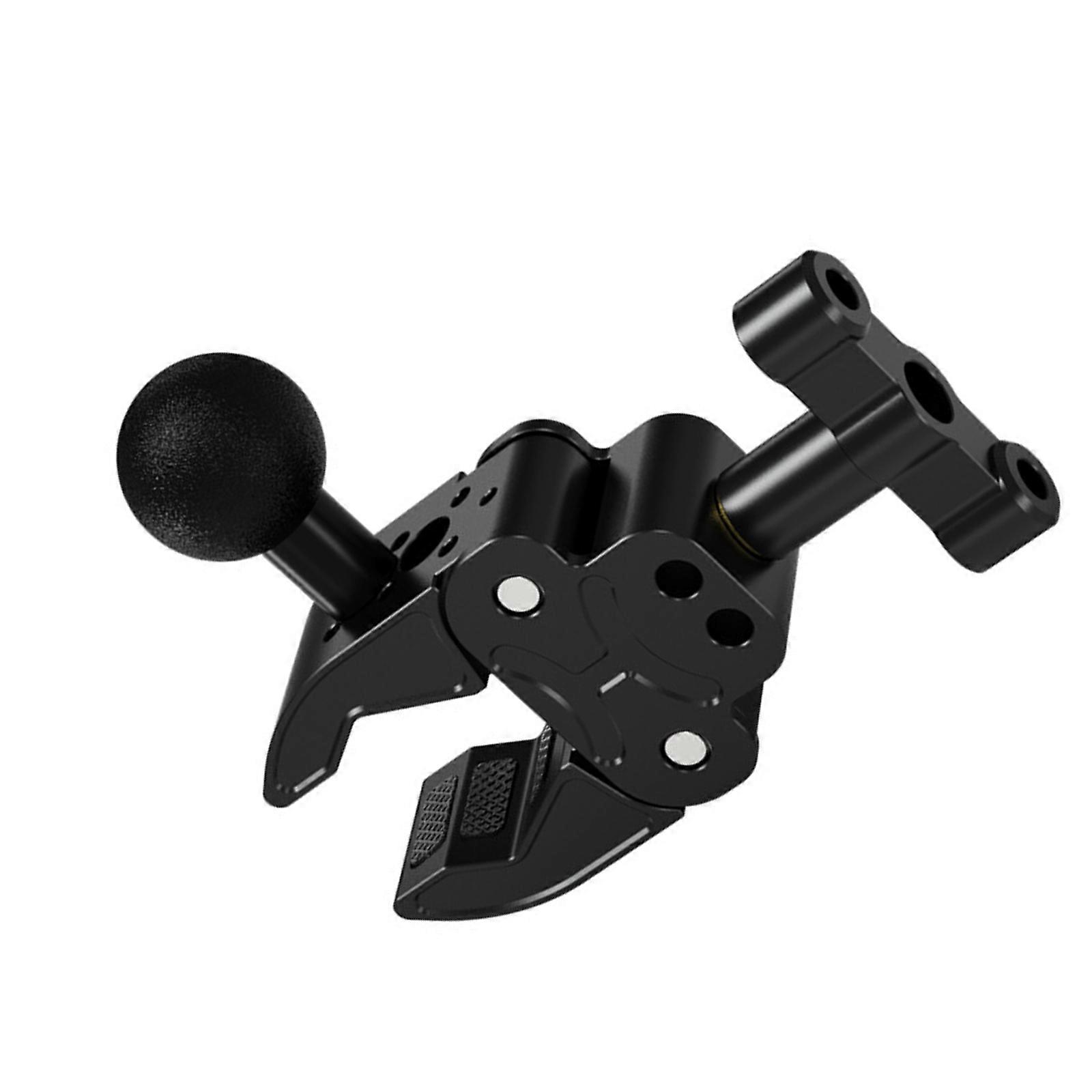 Lightweight 360 Degree Rotation Double Ball Head Converter with 1/4inch Screw for Monitor DSLR Camera Cage Extension Multicolor