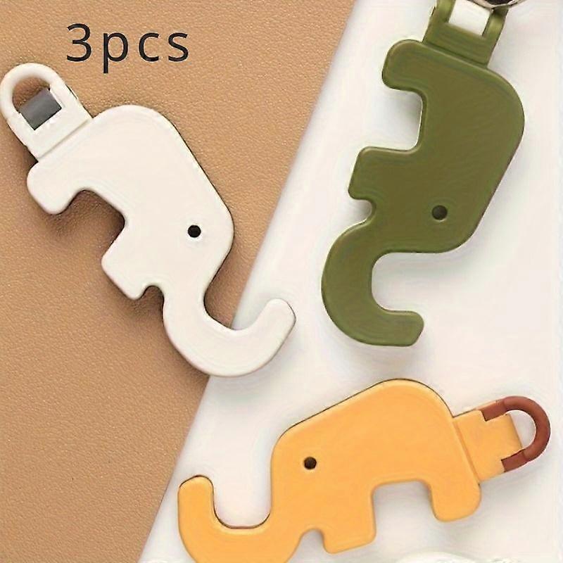 3pcs Three Kinds Of Use Elephant Elephant Cartoon Mobile Phone Holder Keychain Ornament Carry Convenient Lazy Desktop Base Creative Small Gi