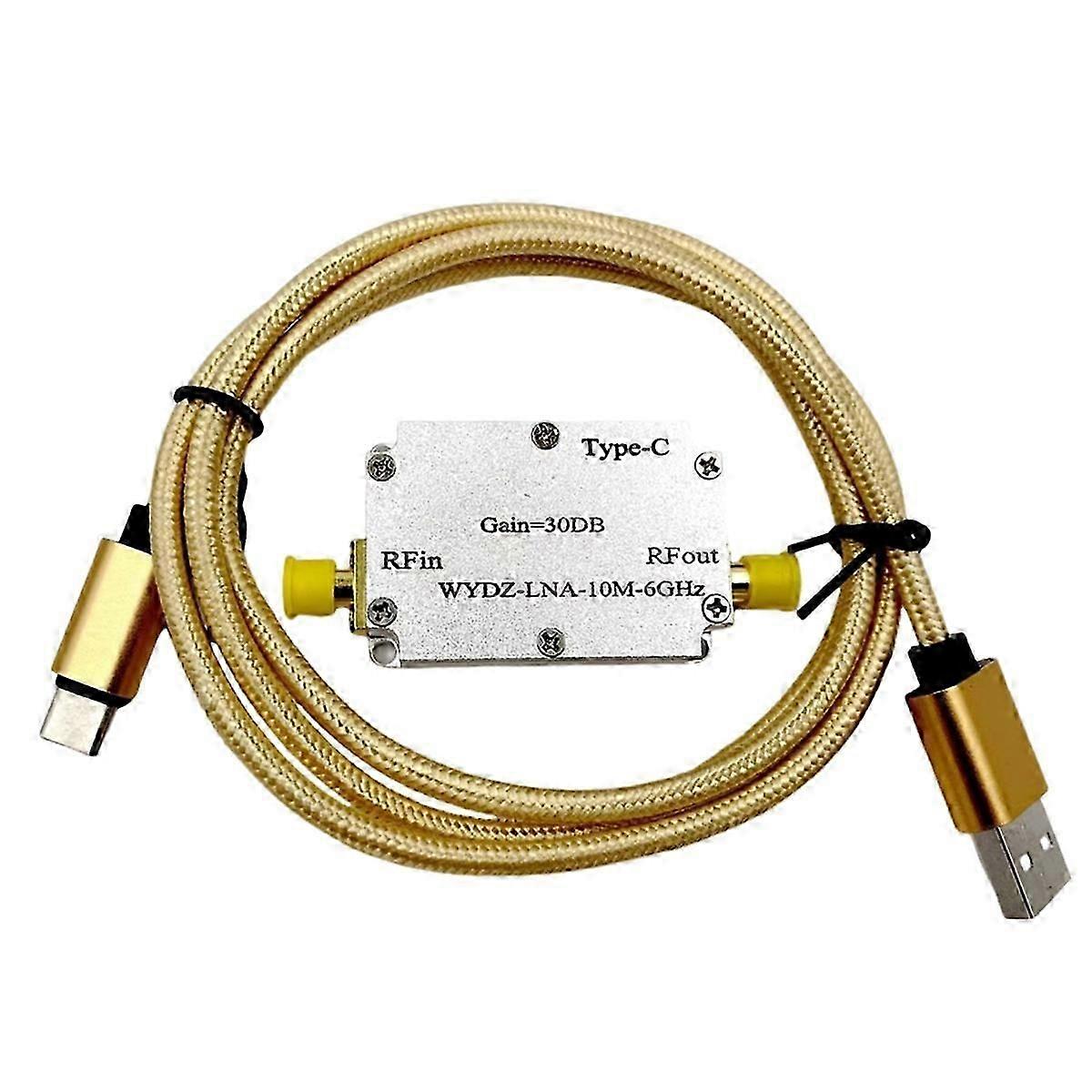 TYPE-C LAN 10Mhz-6GHz High Flatness Amplifier Gain 30DB RF Signal AMP