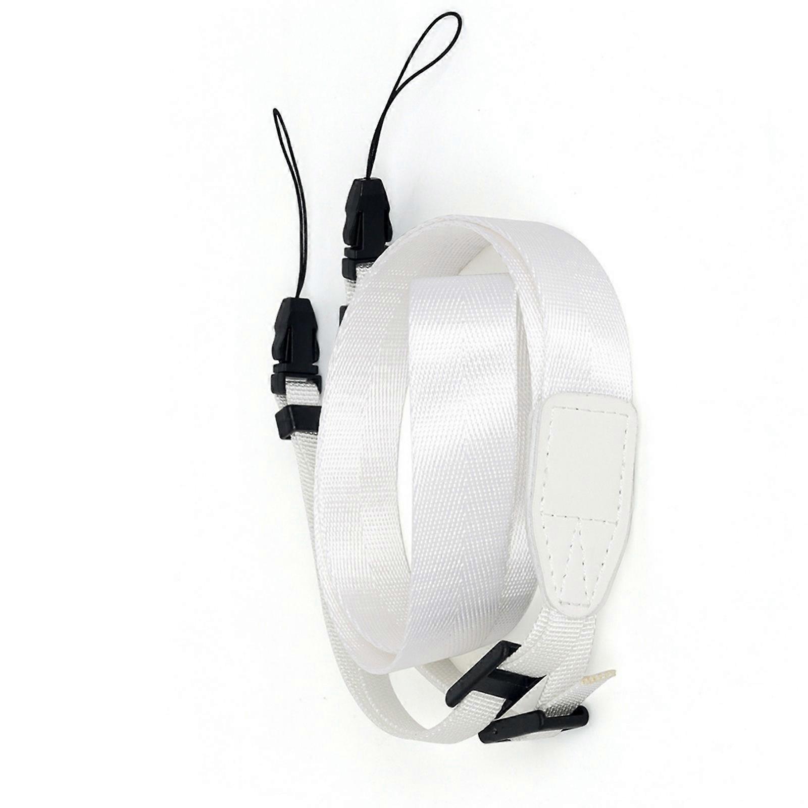 Camera Neck Shoulder Camera Straps with Quick Release Buckles Soft Colorful Camera Straps for DSLR SLR Cameras  White