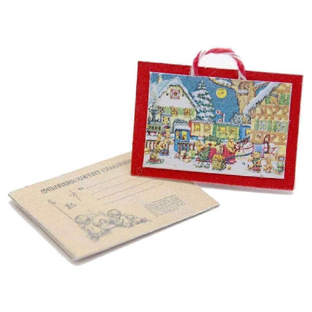 دمى البيت عيد الميلاد ظهور التقويم المصغرة التقليدية 1:12 ملحق