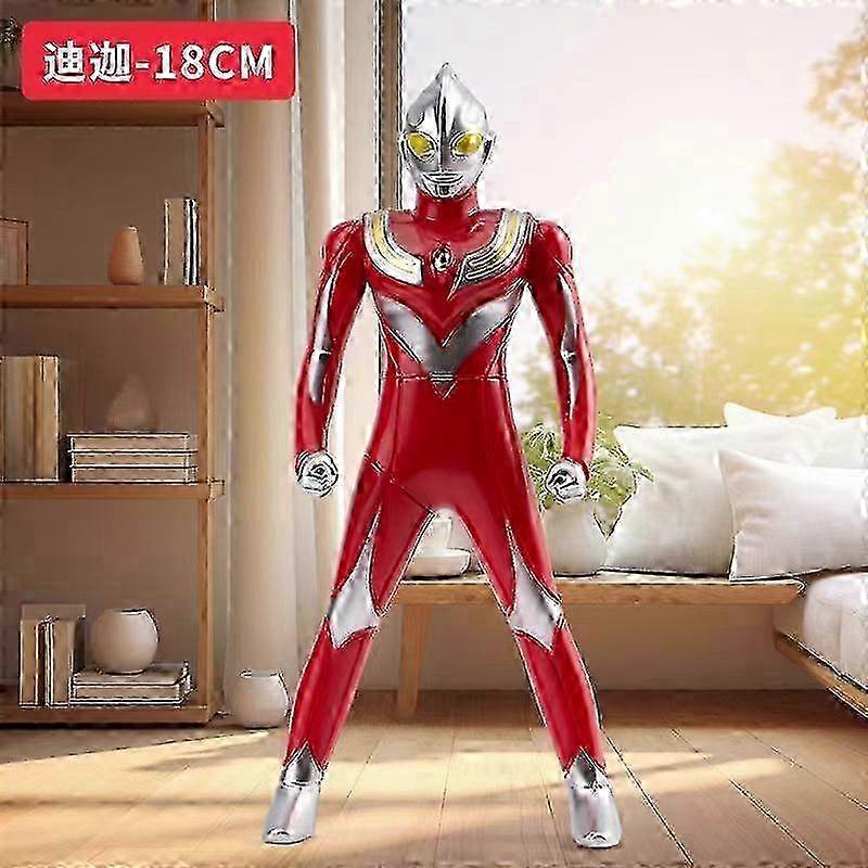 Rotating Ultraman toy manually press the legs to rotate Spider-Man Iron Man Hulk model action toy figure