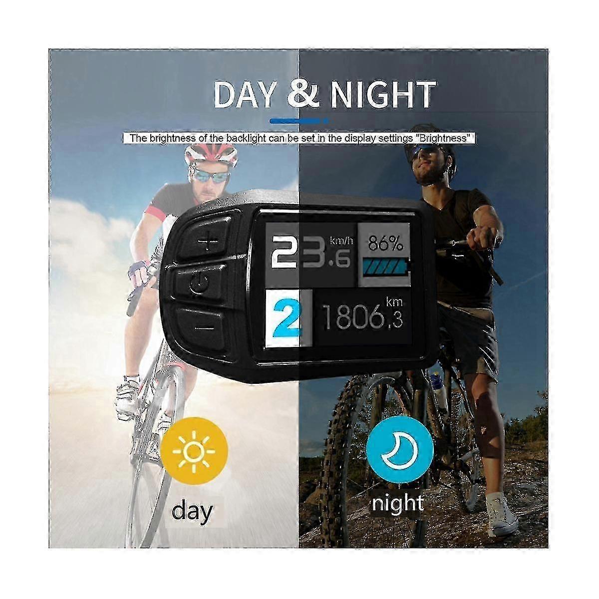 Electric Bicycle Speedometer - UKC3 LCD TFT Display Battery Indicator