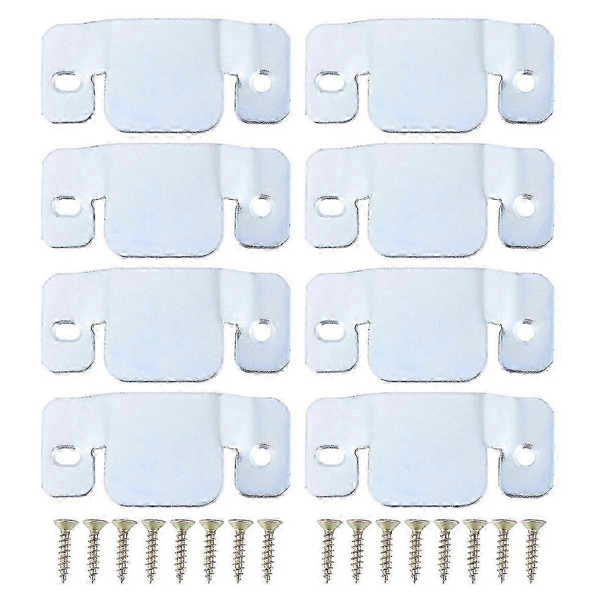 8pcs Universal Sectional Sofa Interlocking Furniture Connector Kit with 16pcs Screws for Assembly