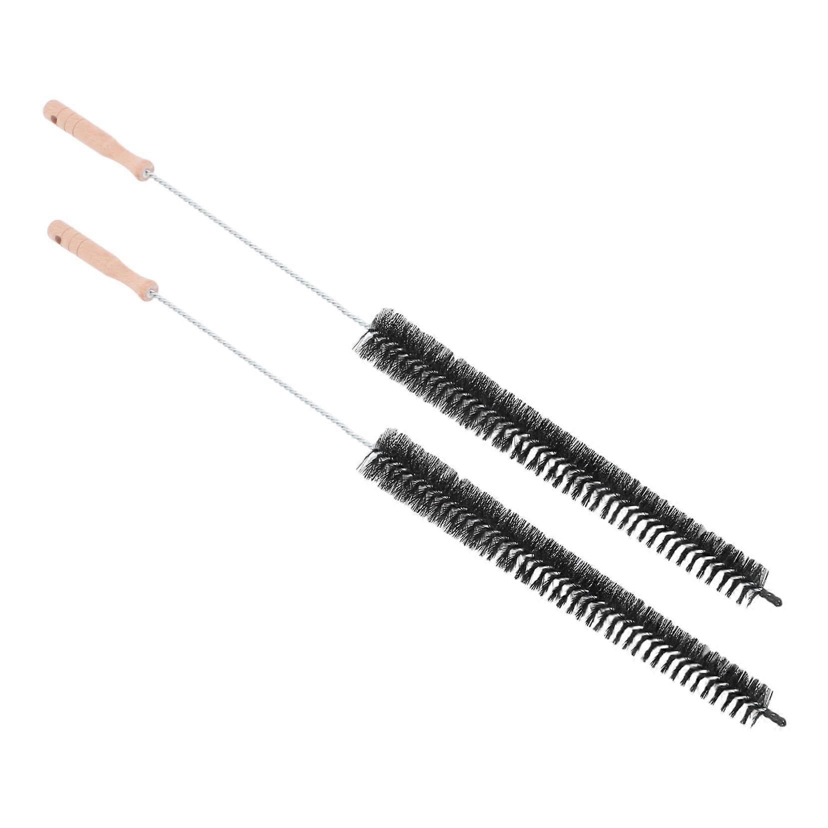 2 Pack Wooden Handle Washing Machine and Dryer Cleaning Brushes for Lint Trap, Vent and Filter Maintenance