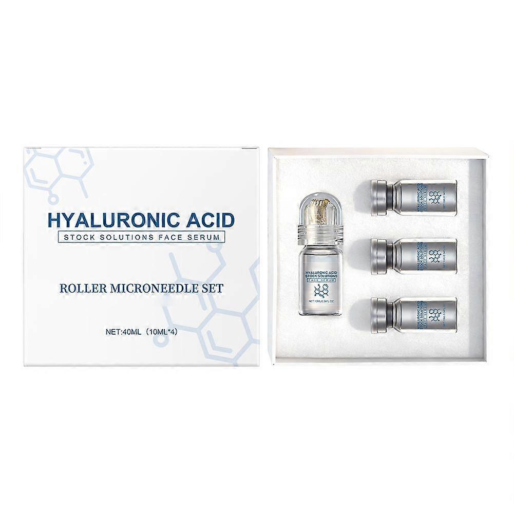 For Face Massage Roller 4x10ml Deep Moisturizing Serum Refreshing Non-Sticky Formula Improves Dullness & Radiance for Sensitive Skin