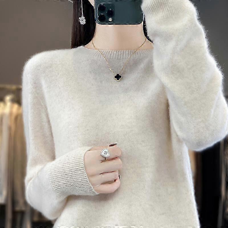 Kaschmirpullover für Damen – Herbst/Winter – 30 % Kaschmir, weiche Wollmischung