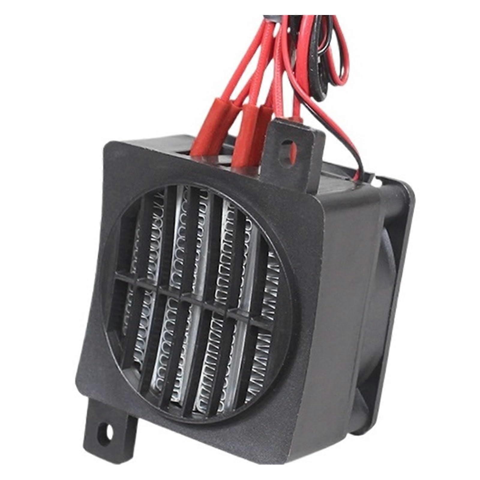 24V PTC Fan Heater 200W Electric Space Heater with Thermostatic Heating Element for Small Rooms